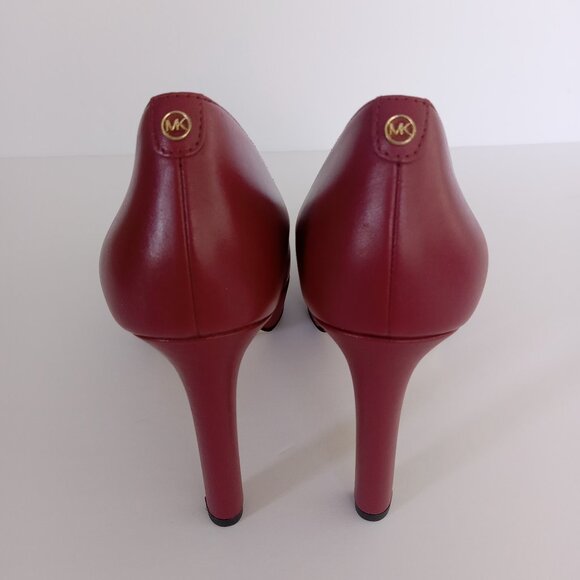 MICHAEL Michael Kors Chantal Rubin Red Leather Platform Pump Womens Size 7M - Picture 8 of 14